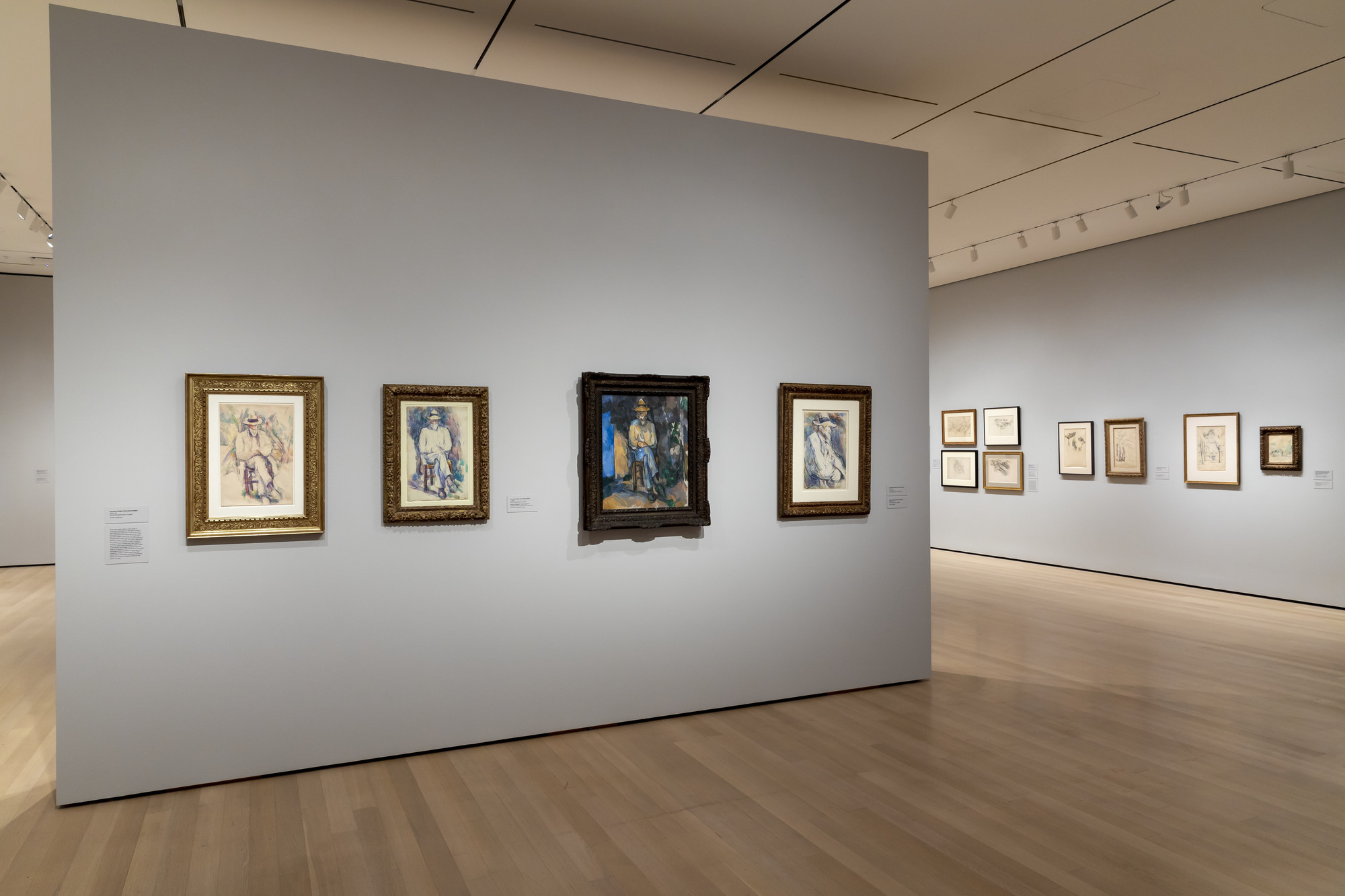 Installation view of the exhibition "Cézanne Drawing" MoMA