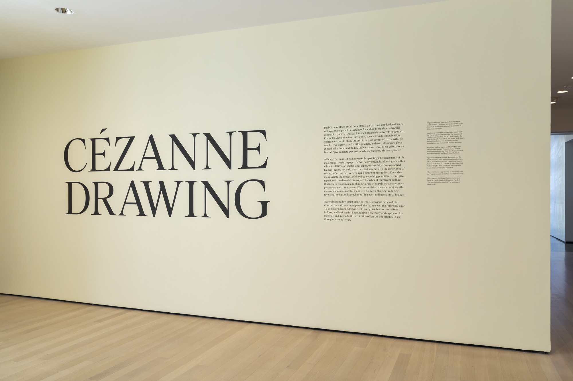 Installation view of the exhibition "Cézanne Drawing" MoMA