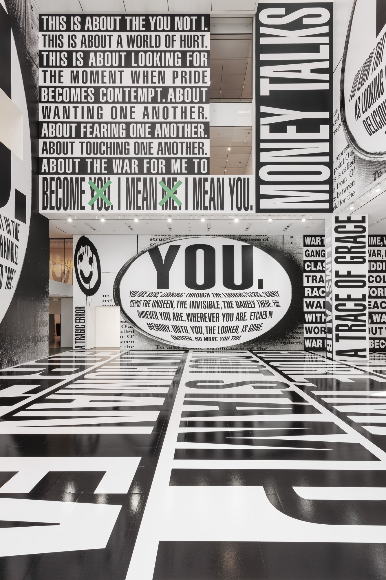 Installation view of the exhibition "Barbara Kruger Thinking of You. I