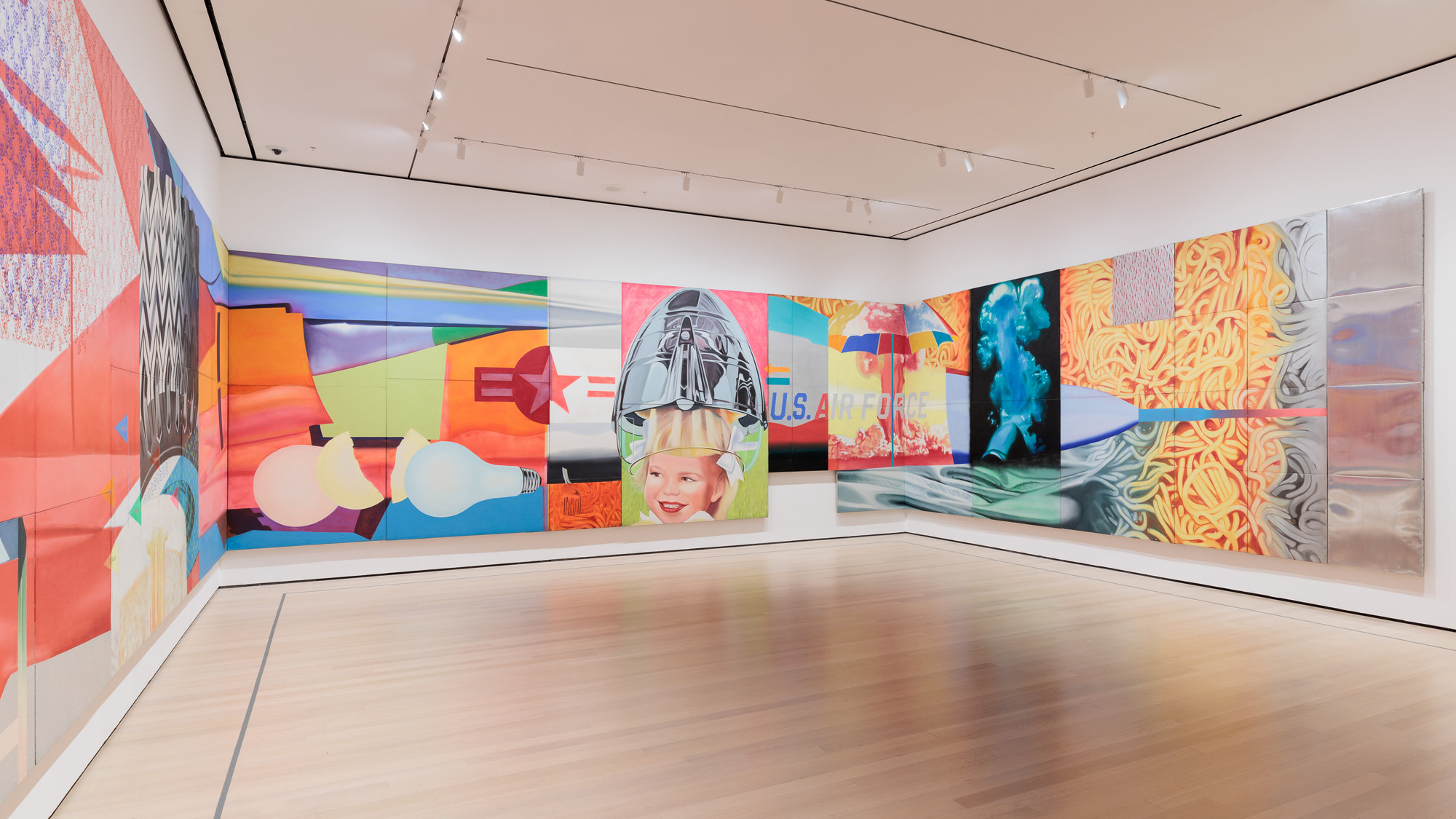 Installation View Of The Gallery James Rosenquist S F 111 In The   W1siZiIsIjUyNzgxMSJdLFsicCIsImNvbnZlcnQiLCItcXVhbGl0eSA5MCAtcmVzaXplIDIwMDB4MjAwMFx1MDAzZSJdXQ 