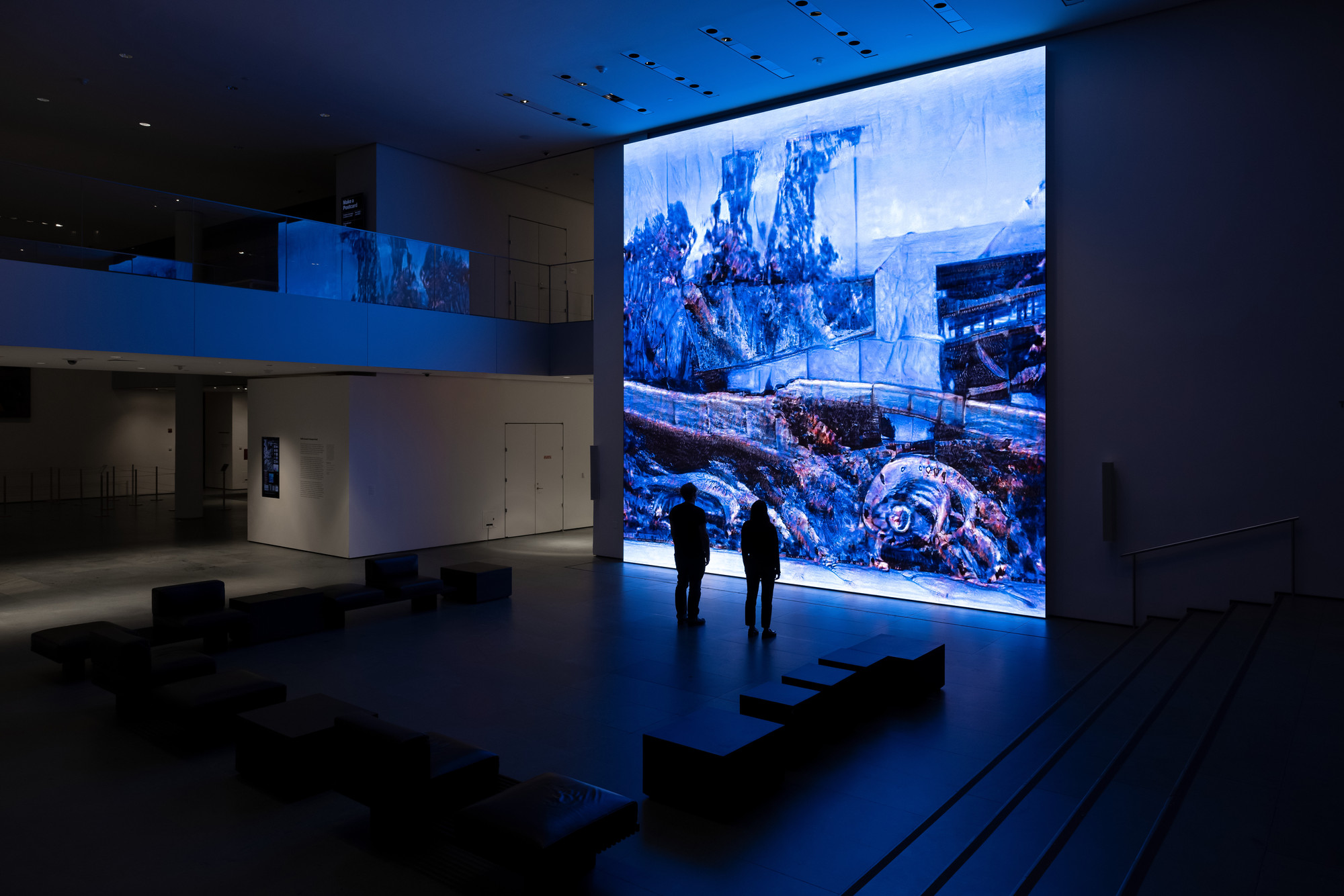 Installation view of the exhibition "Refik Anadol Unsupervised" MoMA