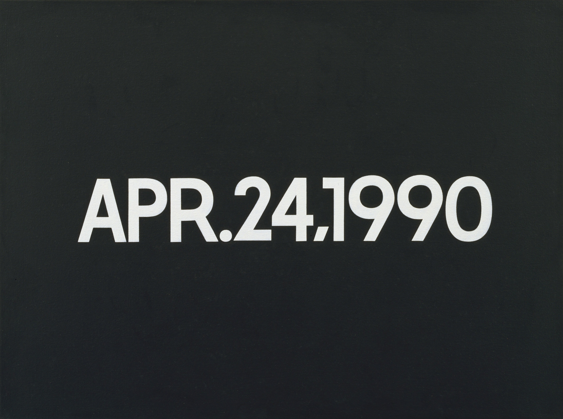 On Kawara Apr 24 1990 1990 Moma