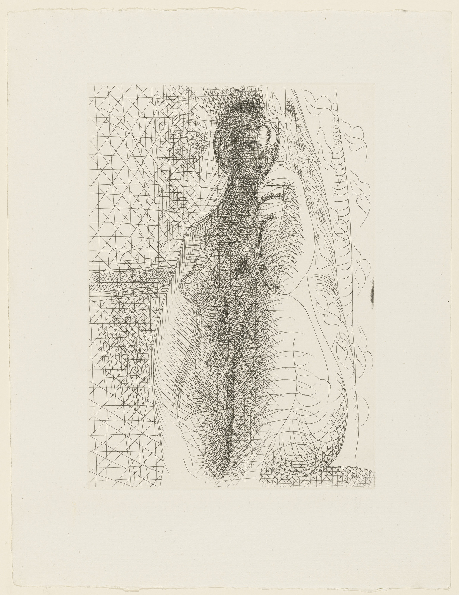 Pablo Picasso. Nude Woman with Bent Leg (Femme nue à la jambe pliée) from  the Vollard Suite (Suite Vollard). 1931, published 1939 | MoMA