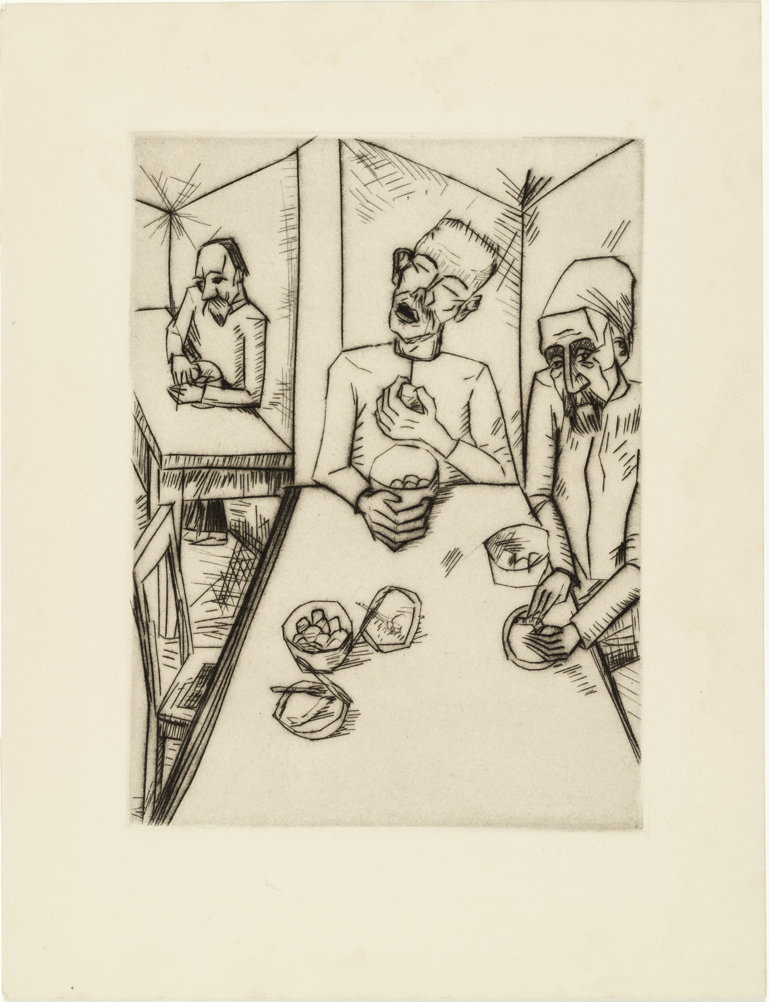 Erich Heckel Madmen Eating Irre Beim Essen Plate Loose Leaf From The Periodical Das Kunstblatt Vol 1 No 2 Feb 1917 1917 Executed 1914 Moma