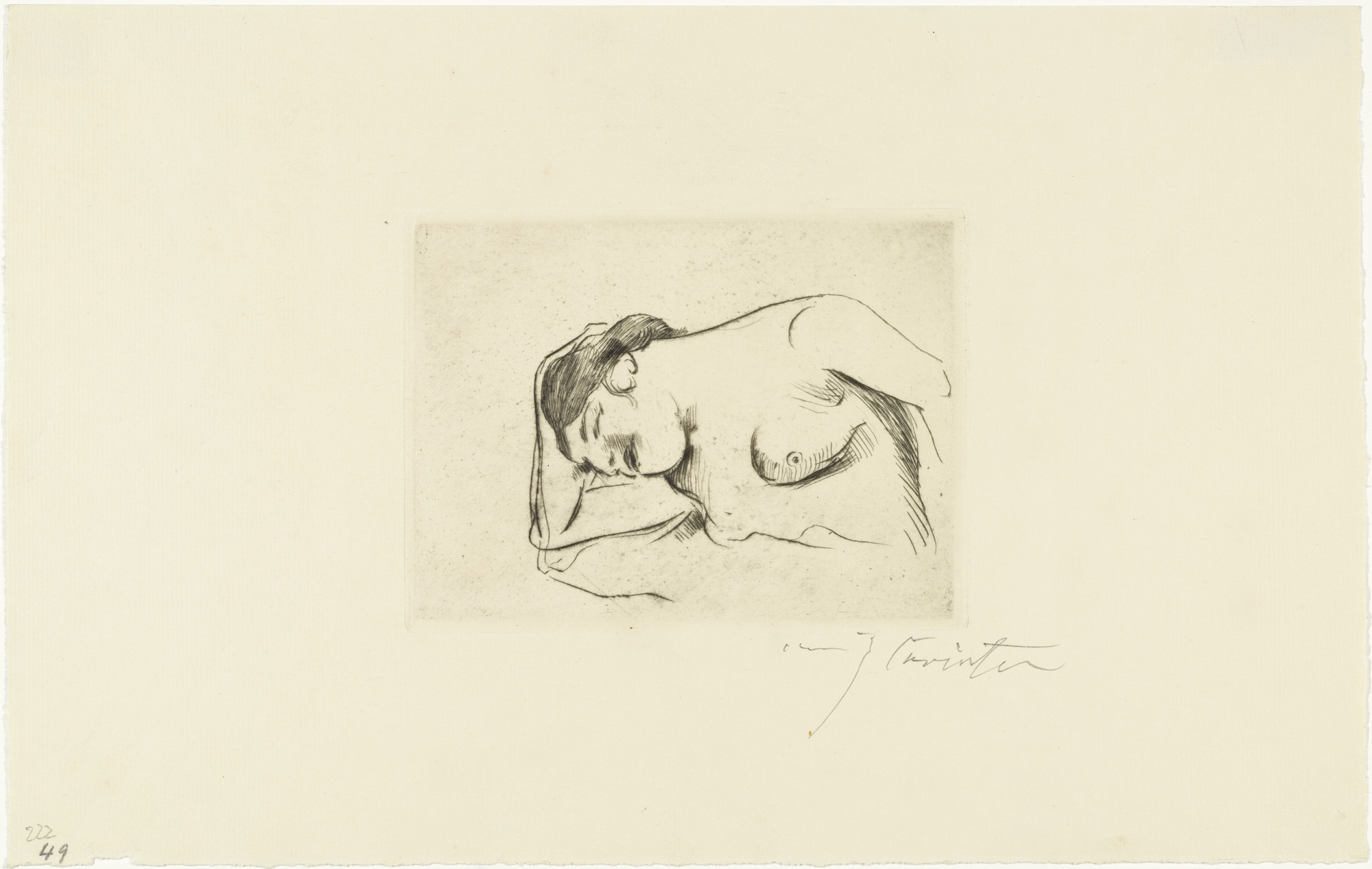 Nude asleep woman