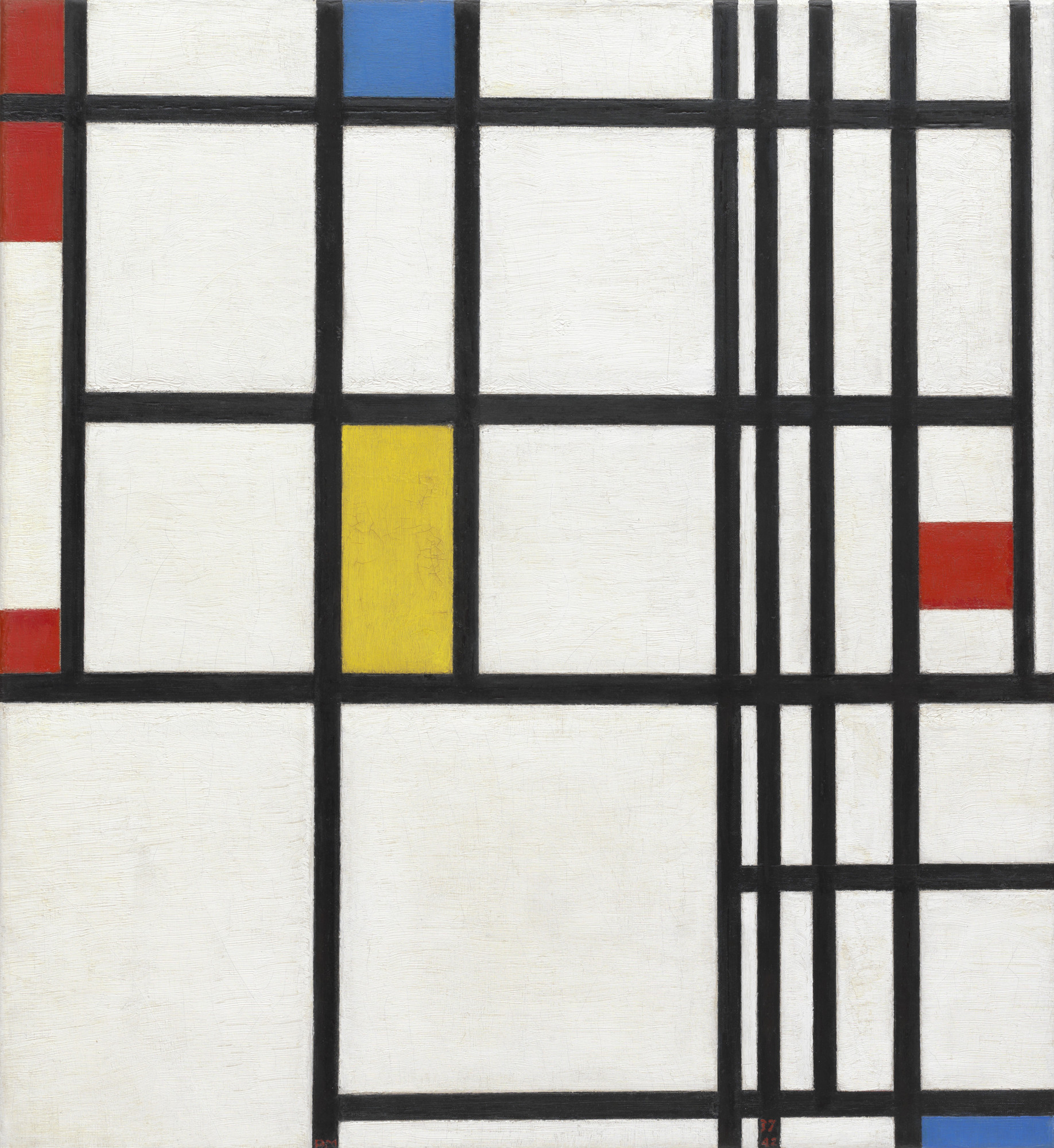 Museum store of Modern Art MOMA Mondrian Composition with Red Blue &Yellow Silk Scarf