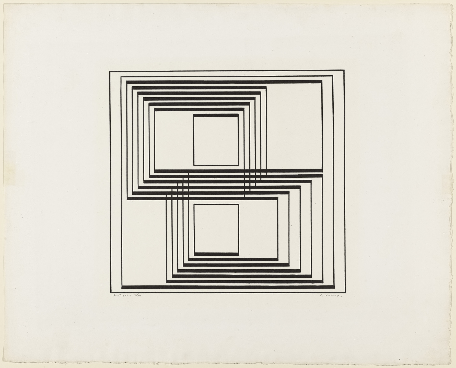 Josef Albers. Seclusion from the series Graphic Tectonic. 1942 | MoMA