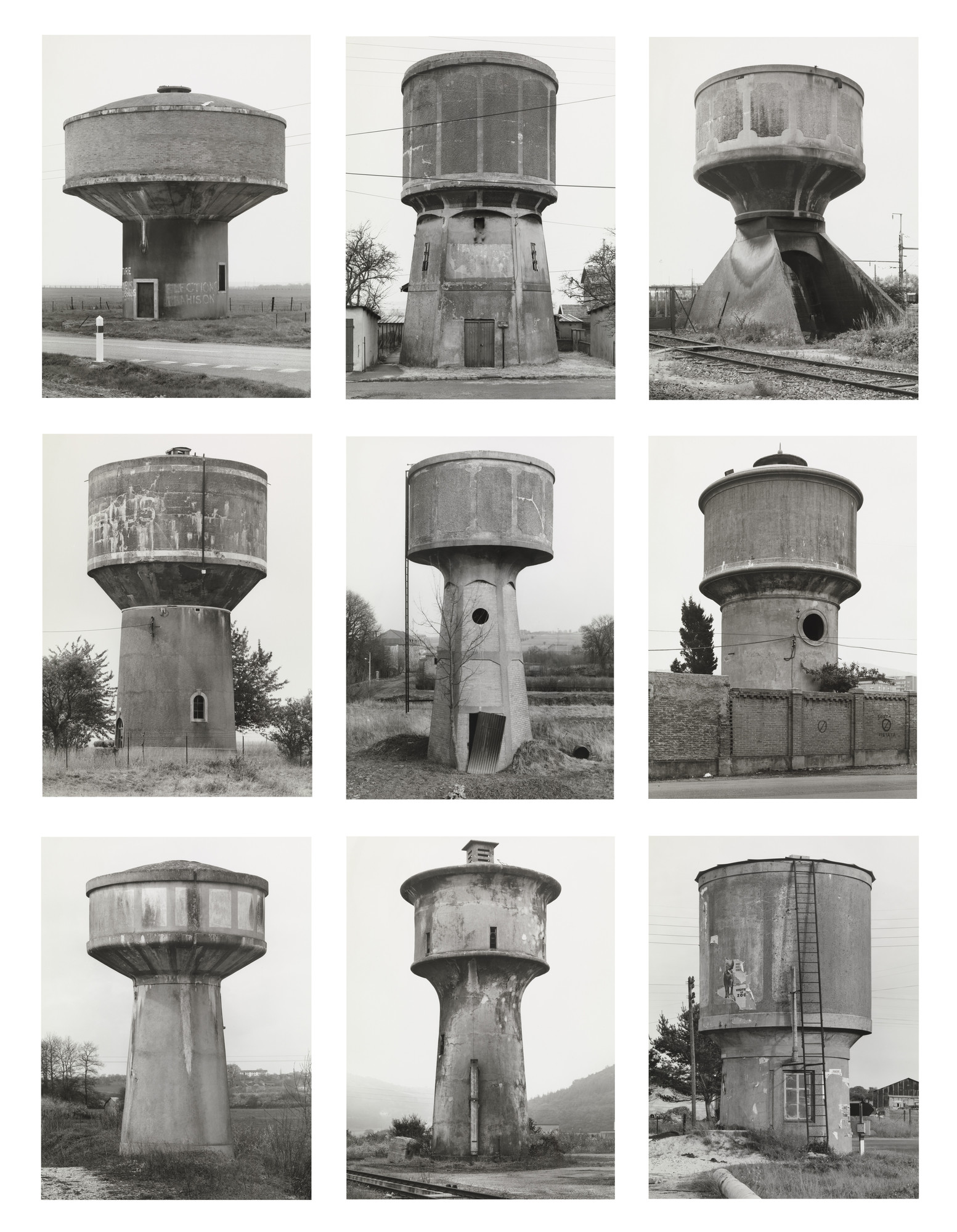 Bernd Becher, Hilla Becher. Water Towers. 1988 | MoMA