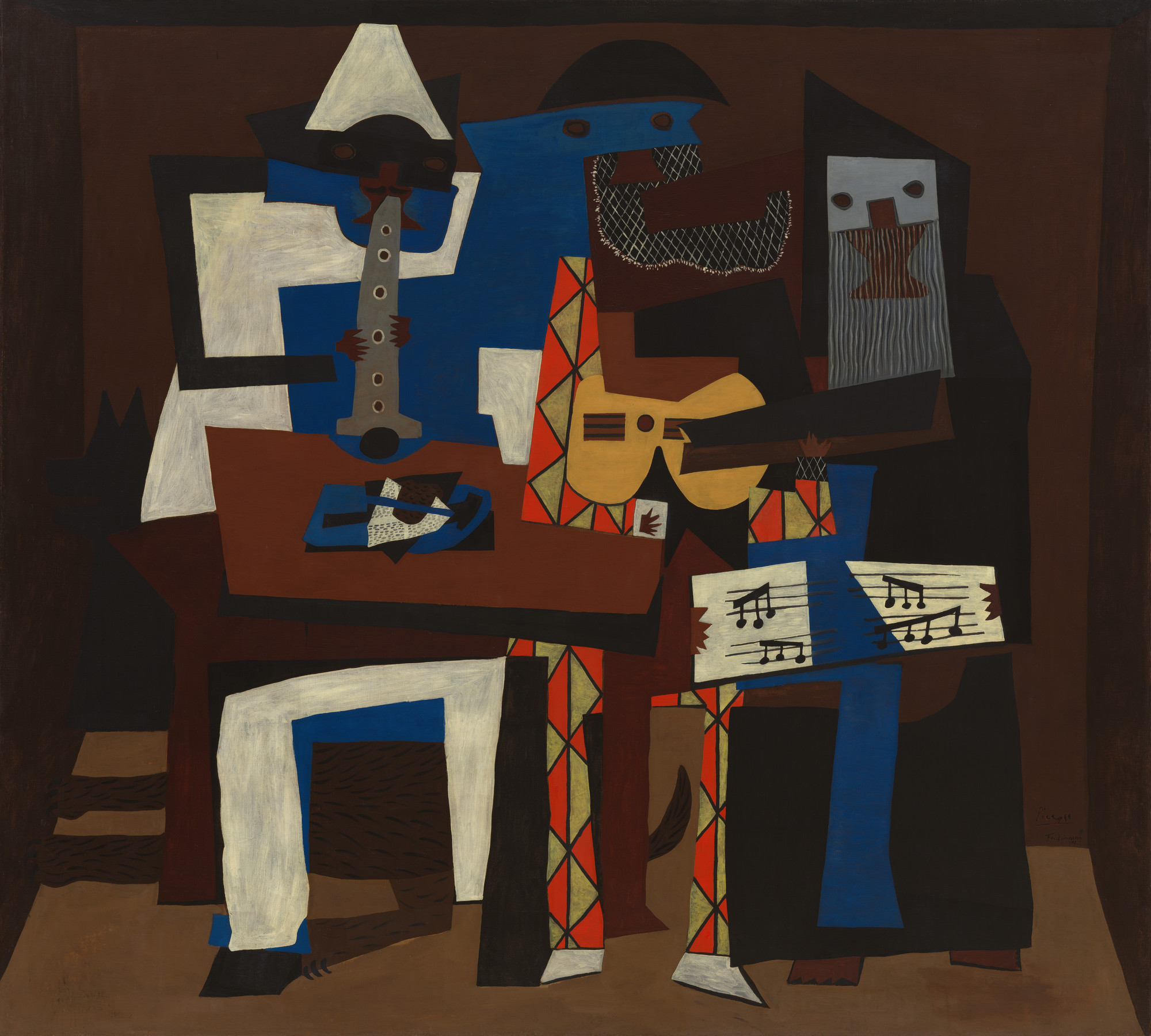 Pablo Picasso. Three Musicians. Fontainebleau, summer 1921 | MoMA