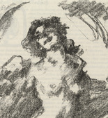 Lovis Corinth. Female Half Nude (Weiblicher Halbakt) (plate facing page 28) from Gesammelte Schriften (Collected Writings). 1920