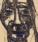 Christian Rohlfs. Large Head (Grosser Kopf). .a (1922), signed 1924 .b (1922)