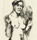 Lovis Corinth. Standing Female Nude (Stehender weiblicher Akt). (1916)