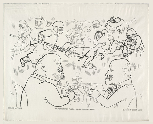 Blood is the Best Sauce from the portfolio God with Us by George Grosz (1919)