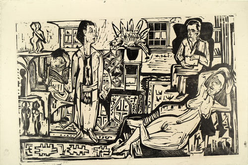 Ernst Ludwig Kirchner. Modern Bohemia (Bohème Moderne). (1924)