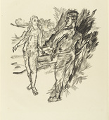 Oskar Kokoschka. Encounter (Begegnung) (plate 9) from The Bound Columbus (Der gefesselte Columbus). 1916 (executed 1913)