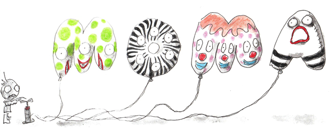 Tim Burton original balloon designs