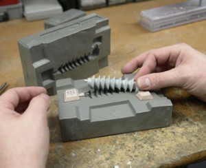 An arm is released from the mould