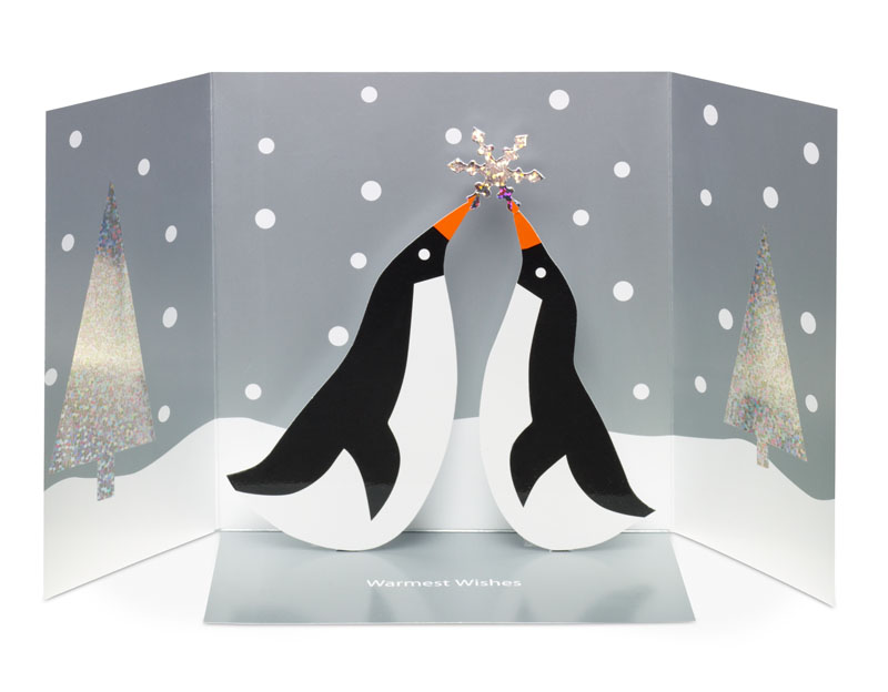 A&B Designs' Penguin Duo holiday card