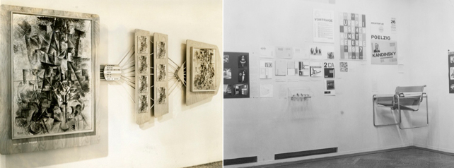Alfred H.Barr Jr.'s experimental interpretative installations for Picasso: Forty Years of His Art, 1940 and Cubism and Abstract Art, 1936 at MoMA.
