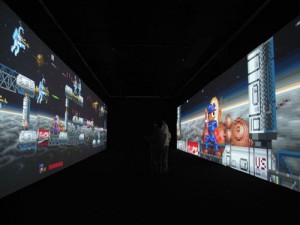 Video game installation (color, sound). The Museum of Modern Art. Given anonymously. Installation view, Guangdong Museum, 2008. © 2010 Feng Mengbo. Courtesy the artist.