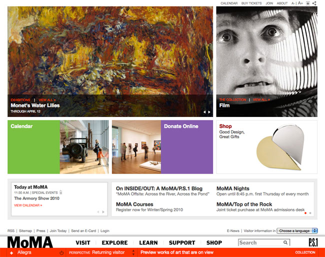 MoMA.org in 2010