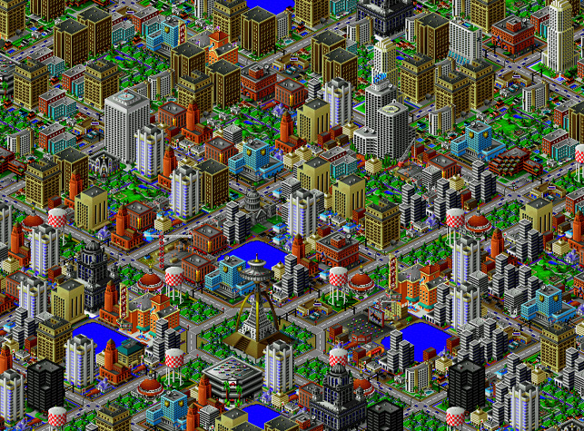 SimCity 2000. 1994. Will Wright for Maxis, now part of Electronic Arts, Inc