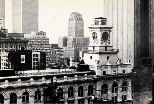 Postcard showing the Clocktower, Gallery, on the 13th floor of 108 Leonard Street at Broadway, in lower Manhattan, c. 1978. Photograph  by Thomas Struth. MoMA PS1 Archives, II.B.3.