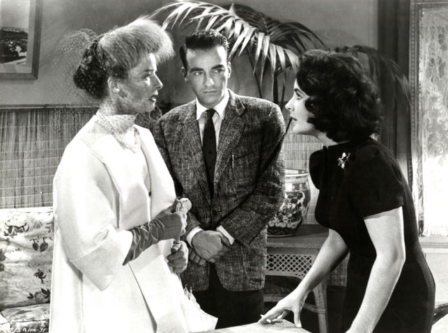 Katharine Hepburn, Montgomery Clift, and Elizabeth Taylor in Suddenly, Last Summer. 1959. USA. Directed by Joseph L. Mankiewicz