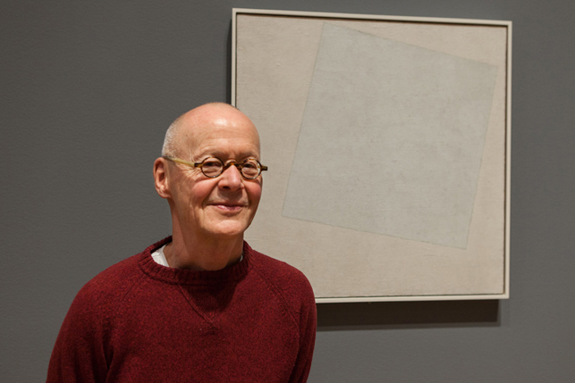 Wolfgang Laib with Kazimir Malevich's Suprematist Composition: White on White