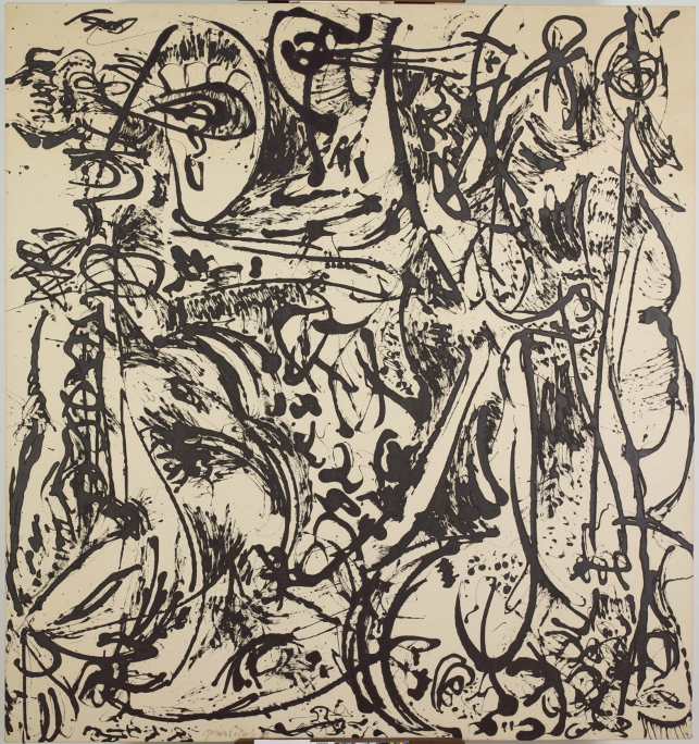 Jackson Pollock. Echo: Number 25, 1951. Enamel paint on canvas. Acquired through the Lillie P. Bliss Bequest and the Mr. and Mrs. David Rockefeller Fund. © 2013 Pollock-Krasner Foundation / Artists Rights Society (ARS), New York