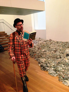 A Guerrila Reading by Stefan Sagmeister. Part of Uncontested Spaces: Guerrilla Readings in MoMA Galleries.  June 5, 2013