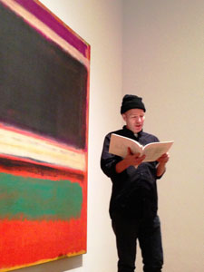 A Guerrila Reading by Rick Moody. Part of Uncontested Spaces: Guerrilla Readings in MoMA Galleries. March 20, 2013