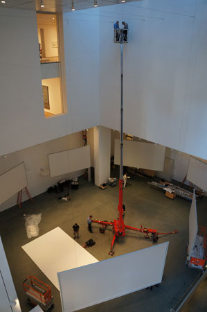 Installation of Isaac Julien's Ten Thousand Waves at MoMA. November, 2013. Photo by Ashley Young