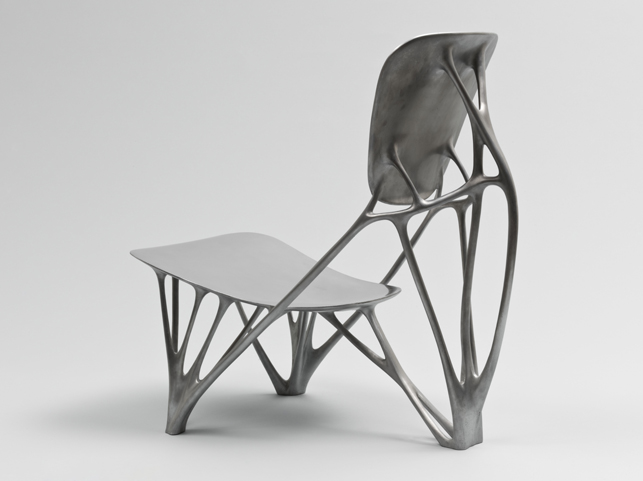 Joris Laarman. Bone Chair, 2006. Aluminum. Manufactured by Joris Laarman Studio (The Netherlands, est. 2006). Gift of the Fund for the Twenty-First Century, 2008. The Museum of Modern Art, New York