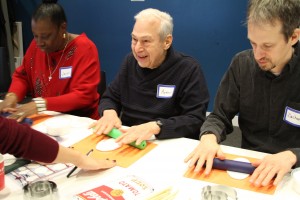 Workshop participants create artwork inspired by Warhol and Kim