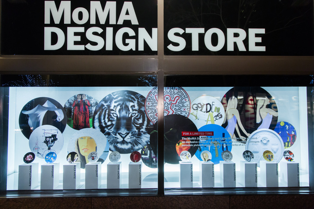 The MoMA Design Store windows at West 53rd Street, featuring TK. Photo: Scott Rudd
