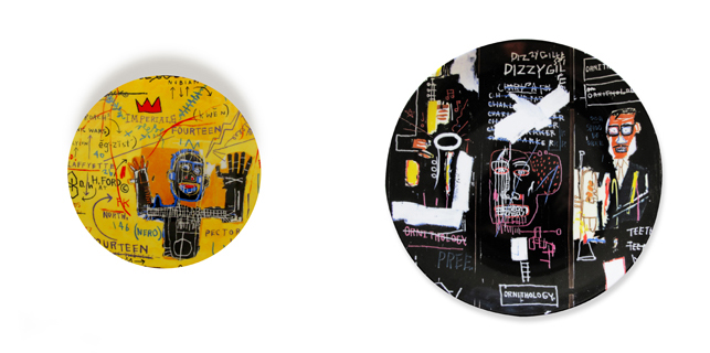 Jean-Michel Basquiat. All Colored Cast 1 (right); Horn Players (left)