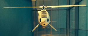 Gerhard Heufler, Hans Georg Schiebel. Camcopter S-100 Unmanned Aerial Vehicle. 2004. Carbon fiber and titanium, 41″ X 49″ X 10′ 1 5/8″ (104.2 x 123.8 x 310 cm). gift of Schiebel Electronische Gerate GmbH. Photo: Pamela Popeson