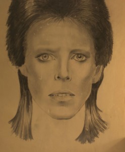 Portraits of David Bowie (l) and Ringo Starr (r) by Karni Krikoryan 