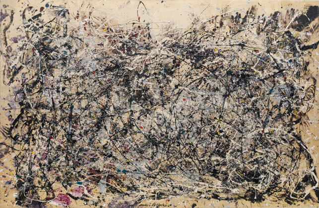 Jackson Pollock. <i>Number 1A, 1948</i>. 1948. Oil and enamel paint on canvas, 68" x 8' 8" (172.7 x 264.2 cm). Purchase. © 2014 Pollock-Krasner Foundation/Artists Rights Society (ARS), New York