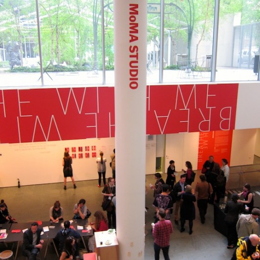 MoMA Studio: Breathe with Me Opening event on Friday, May 16, 2014. Photo by Sarah Kennedy, MoMA staff member.