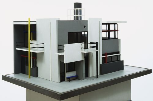 Gerrit Rietveld with Mrs. Truus Schröder-Schräder. Schröder House, Utrecht, The Netherlands. 1924. Wood and paint, 19 x 30 3/16 x 21 3/16" (48.3 x 76.7 x 53.8 cm). Model Maker: Gerard van de Groenekan. The Museum of Modern Art, New York. Gift of Mrs. Phyllis B. Lambert. © 2014 Artists Rights Society (ARS), New York/Beeldrecht, Amsterdam