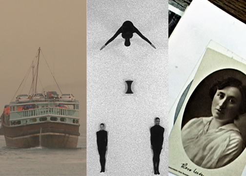 From left: From Gulf to Gulf to Gulf. 2013. India. Directed by CAMP. Courtesy the filmmakers; It for Others. 2013. UK. Directed by Duncan Campbell. Courtesy of Duncan Campbell and LUX, London; The Capital of Accumulation. 2010. India. Directed by Raqs Media Collective. Courtesy the filmmakers