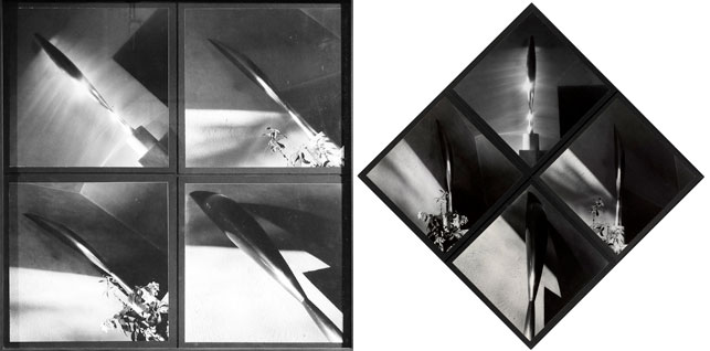 Edward Steichen. Brancusi's Bird in Space. 1957–58. Gelatin silver print, each 10 3/16 x 10 1/4" (25.8 x 26 cm). Gift of the photographer