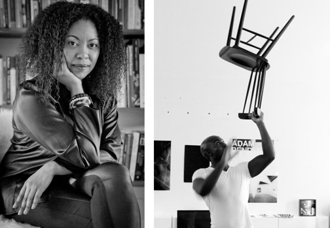From left: Adrienne Edwards, 2013. Photo: Whitney Browne; Adam Pendleton, 2012. Photo: Paul Mpagi Sepuya. Courtesy Pace Gallery