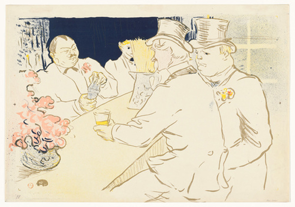 Henri de Toulouse-Lautrec. Irish American Bar, Rue Royale. 1895. Lithograph, composition: 16 1/8 × 24 5/16" (41 × 61.7 cm); sheet: 16 15/16 × 24 5/16" (43.1 × 61.7 cm). The Museum of Modern Art, New York. Gift of Abby Aldrich Rockefeller