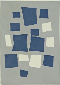 Jean (Hans) Arp. Untitled (Collage with Squares Arranged according to the Laws of Chance). 1916–17. Torn-and-pasted paper and colored paper on colored paper, 19 1/8 x 13 5/8" (48.5 x 34.6 cm). The Museum of Modern Art, New York. Purchase. © 2014 Artists Rights Society (ARS), New York/VG Bild-Kunst, Bonn