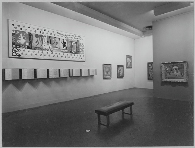 Installation view of the exhibition Henri Matisse, 1951-52. Photographic Archive. The Museum of Modern Art Archives, New York