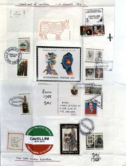 Gugliermo Achille Cavellini. Mail Art of Cavellini. 1987. Cavellini artist file, MoMA Library 