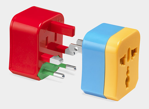 Travel Adapter Color Coded